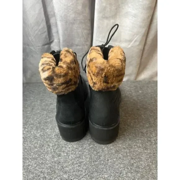 NWOT Timberland Kinsley 6-Inch Waterproof Black/Faux Fur Booties – Sz 8M - Picture 4 of 10